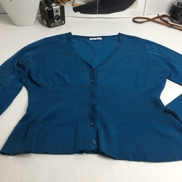Casual Corner Button Down Sweater - Picture 2 of 11
